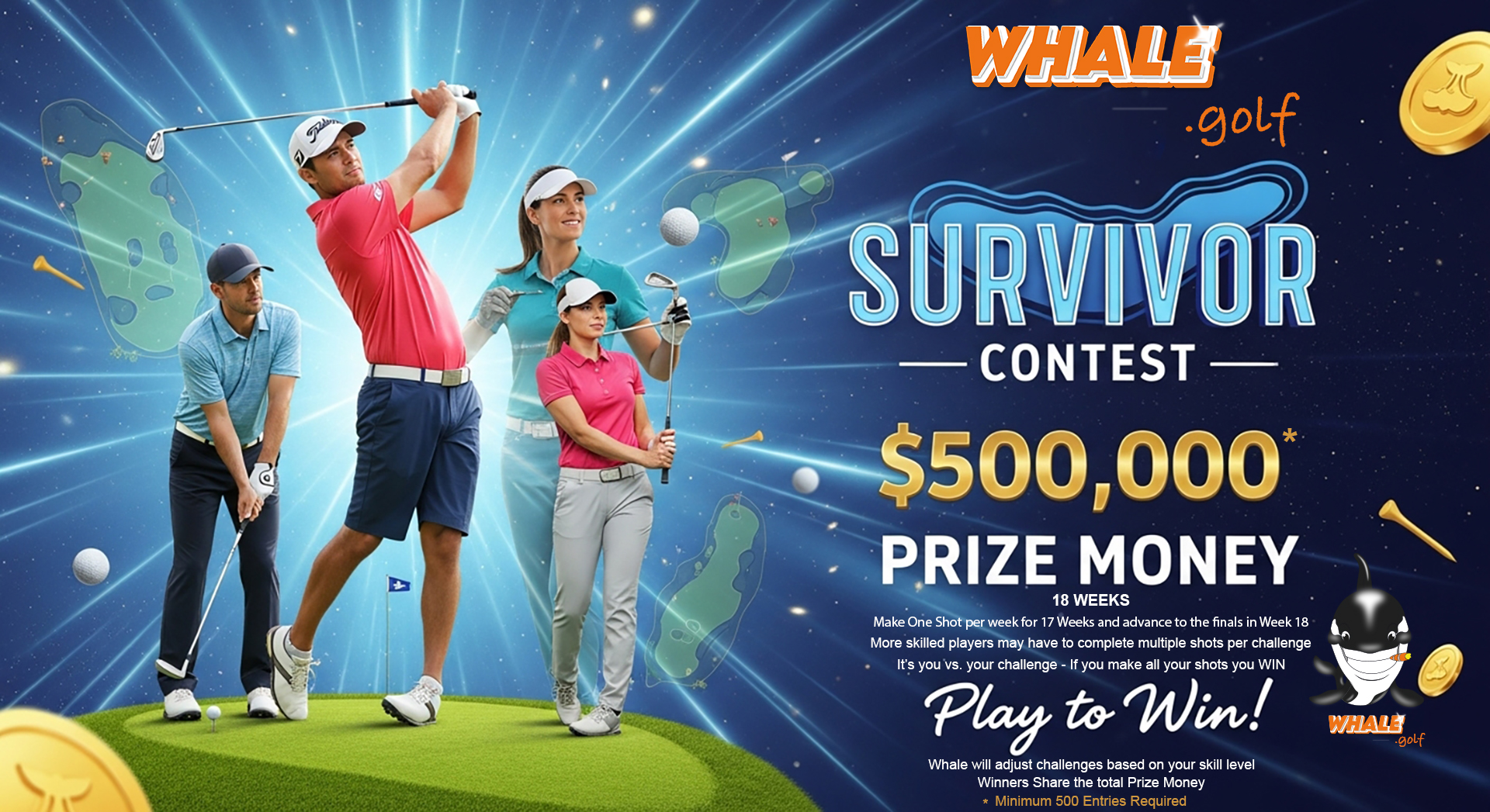 Whale Golf Survivor Contest